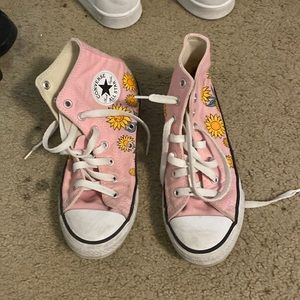 Sunflower high top converse